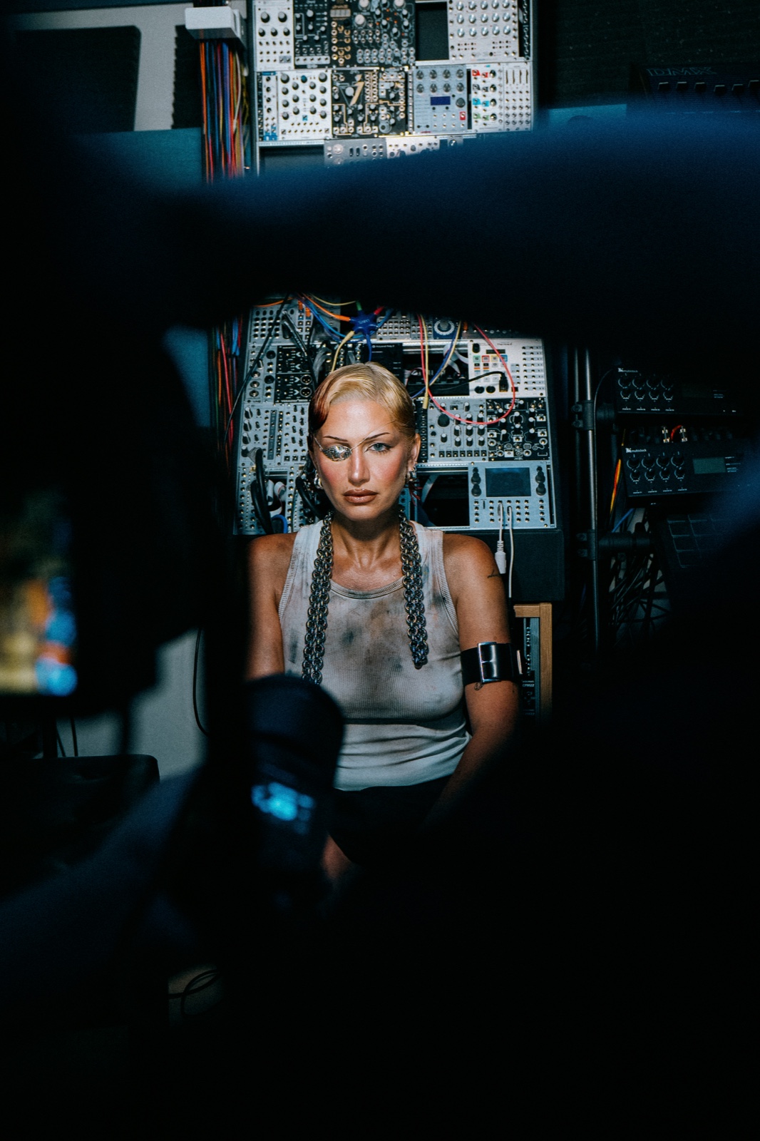 BIIANCO behind the scenes during the cover shoot